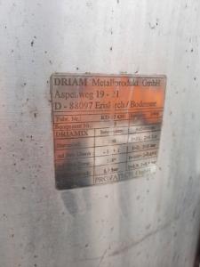 DRIAMIX rozsdamentes nyomástartó tartály – 200 liter, 1998