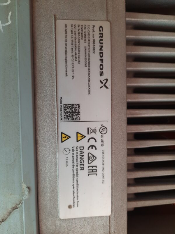 Grundfos frekvenciaváltó (azonosító: 6427) teljesítmény: 22kW - Image 4