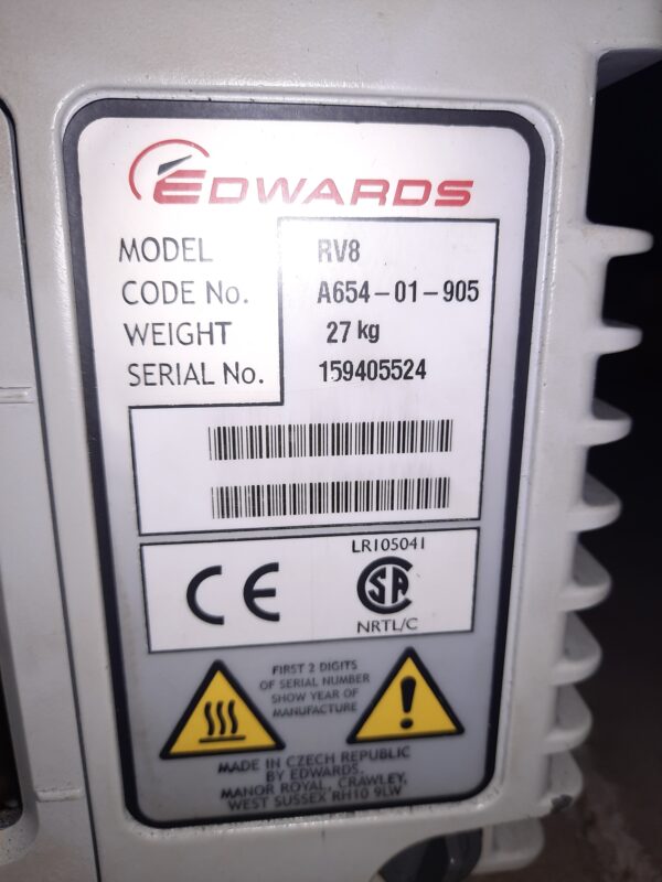Edwards RV8 vákuumszivattyú () teljesítmény: 0,55kW - Image 5