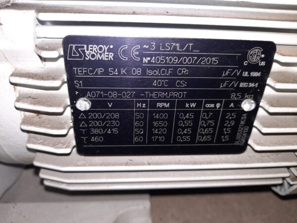 Edwards RV8 vákuumszivattyú () teljesítmény: 0,55kW - Image 6