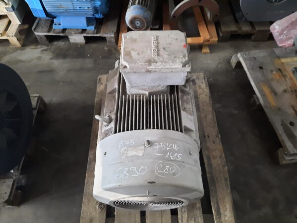 Siemens villanymotor (azonosító: 6890) teljesítmény: 75kW, fordulat: 1480 - Image 4