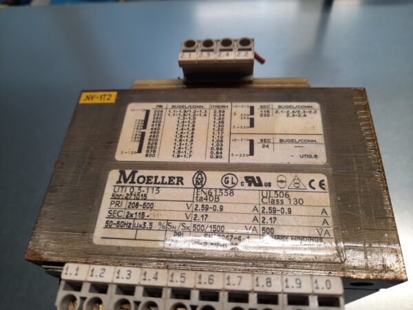 Moeller UTI 0.5-115 transzformátor (azonosító: C001) - Image 5