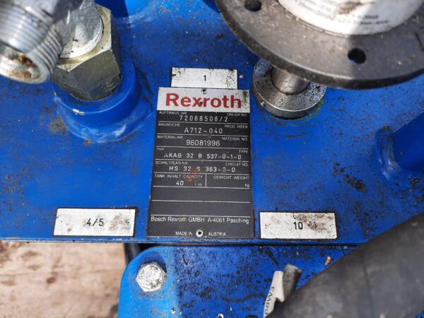 Rexroth AKAG 32 B 537 hidrotápok (azonosító: 7562) - Image 4